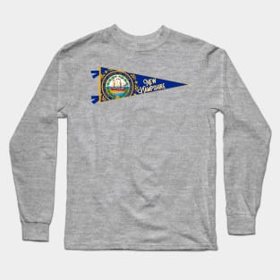 New Hampshire Flag Pennant Long Sleeve T-Shirt